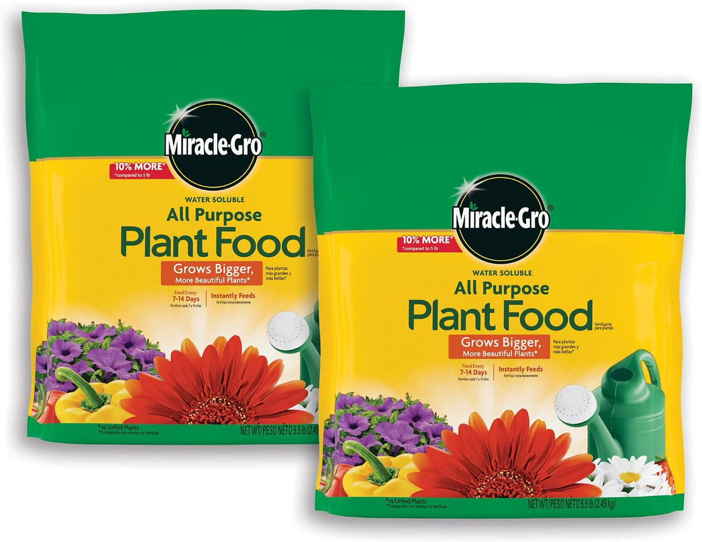 Miracle-Gro Water Soluble Plant Food - All-Purpose Fertilizer for Indoor & Outdoor Plants | 5.5 lbs (2-Pack)