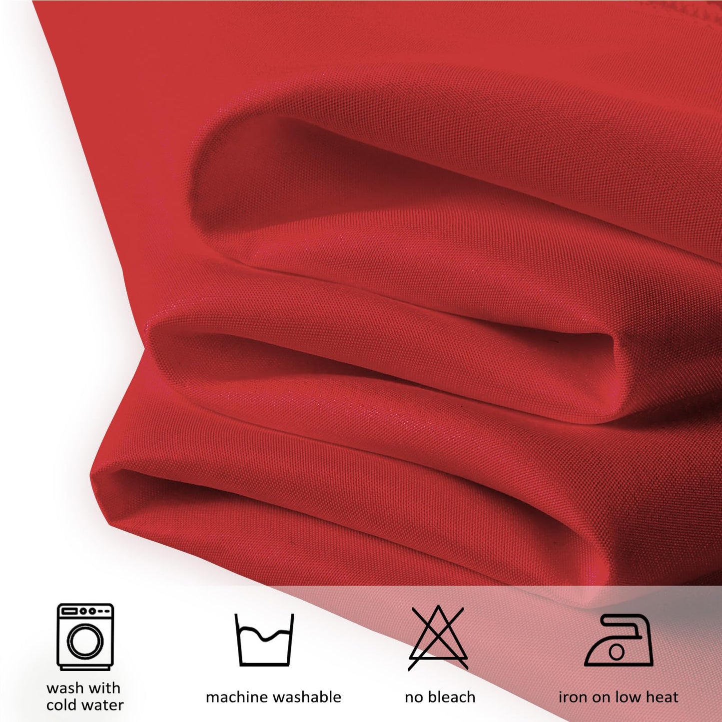 pepmily 8 Pack Red Tablecloth 60x126 Inch Rectangle Tablecloths for 8 Foot Rectangle Tables, Table Cloth Washable Polyester Fabric Rectangular Table Cover for Dining Banquet Wedding Party