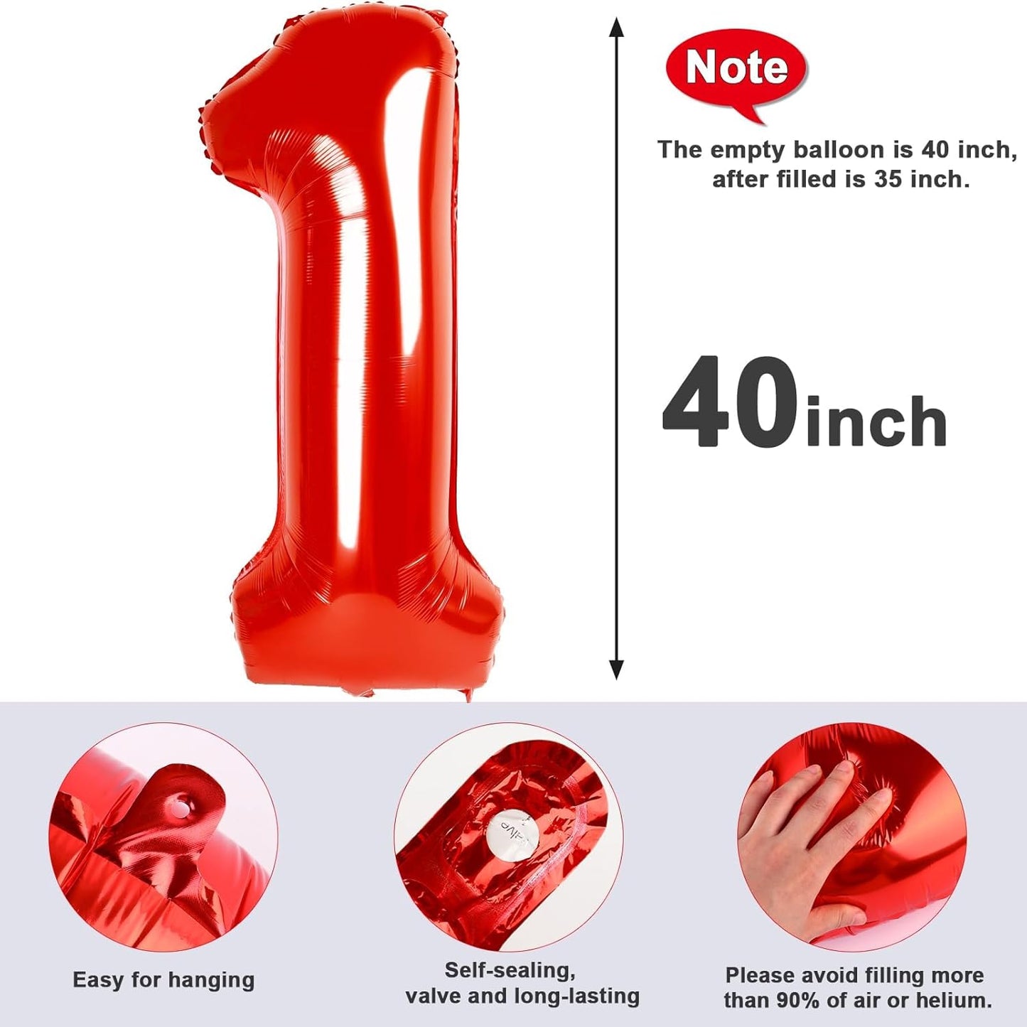 Regine Switzerland 40-Inch Red Number 17 Balloon - Perfect for 17th Birthday & Anniversary Celebrations