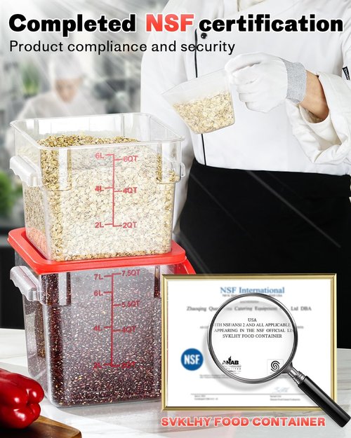 **Regine Switzerland 4QT Food Storage Containers - 8 PCS Commercial Grade, BPA-Free, Hot & Cold Resistant**