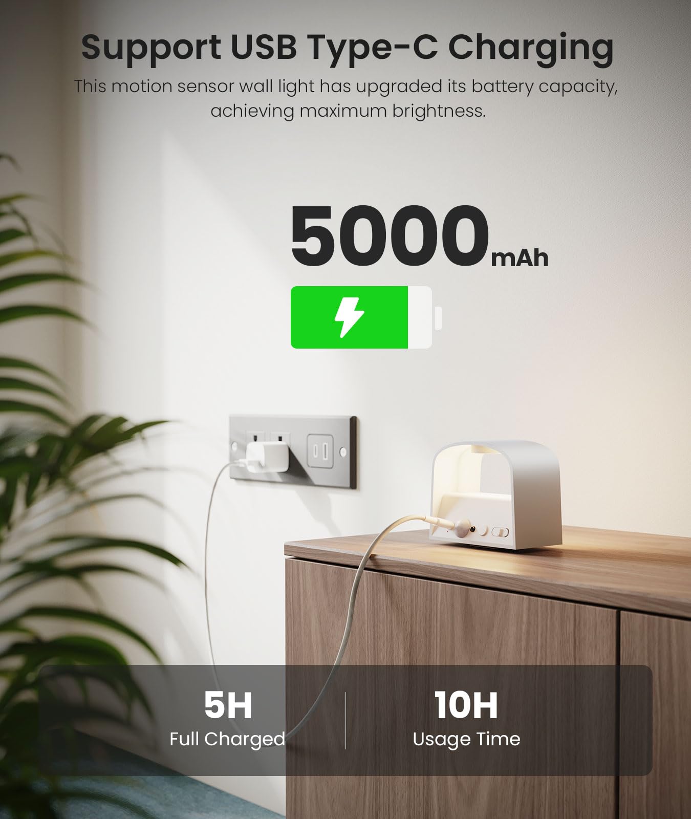 FULEN 4 Pack Motion Sensor Wall Lamp with Remote Control 3 Colors Wireless Wall Light LED Indoor Up and Down Wall Sconce 5000mAh Rechargeable Battery Powered Wall Lamps Brightness Adjustable,White