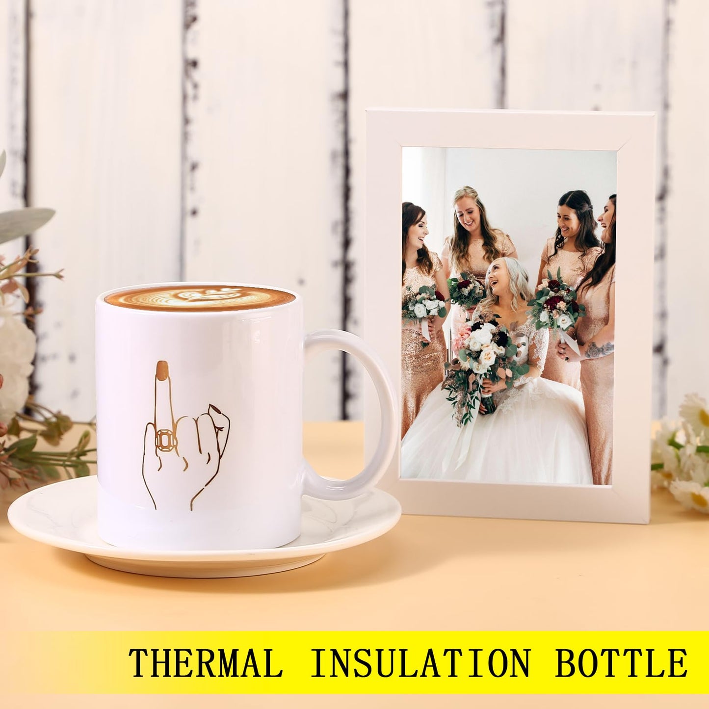 DHQH Bride To Be Gifts Bridal Shower Gift Box Bride Gift for Wedding - Stainless Steel & Ceramic Cups Bachelorette Gifts For Bride Ideal Bridal Shower Gifts for Bride to Be