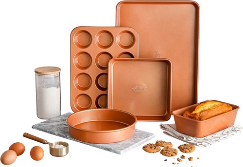 Gotham Steel Non-Stick Ceramic Bakeware Set - 5-Piece Dishwasher Safe Baking Pans | PFOA Free