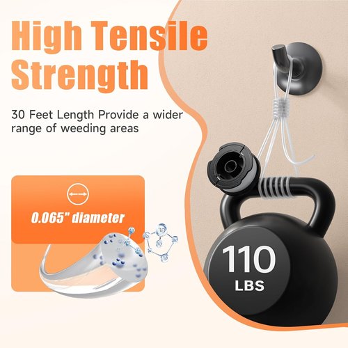 Black+Decker Replacement Spool - 12 Pack Trimmer String 0.065" Autofeed Spools with 4 Caps