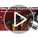 17 Inch Double Sided Magnetic Tool Holder Heavy Duty Wall Mount Bar with Strong Magnets - 2 Pack