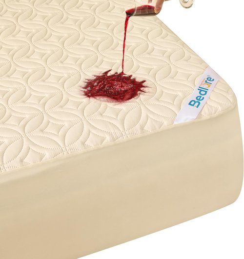 BEDLORE Waterproof Mattress Protector - Twin XL Soft Breathable Cover with Deep Pocket 6"-15" Depth | Beige
