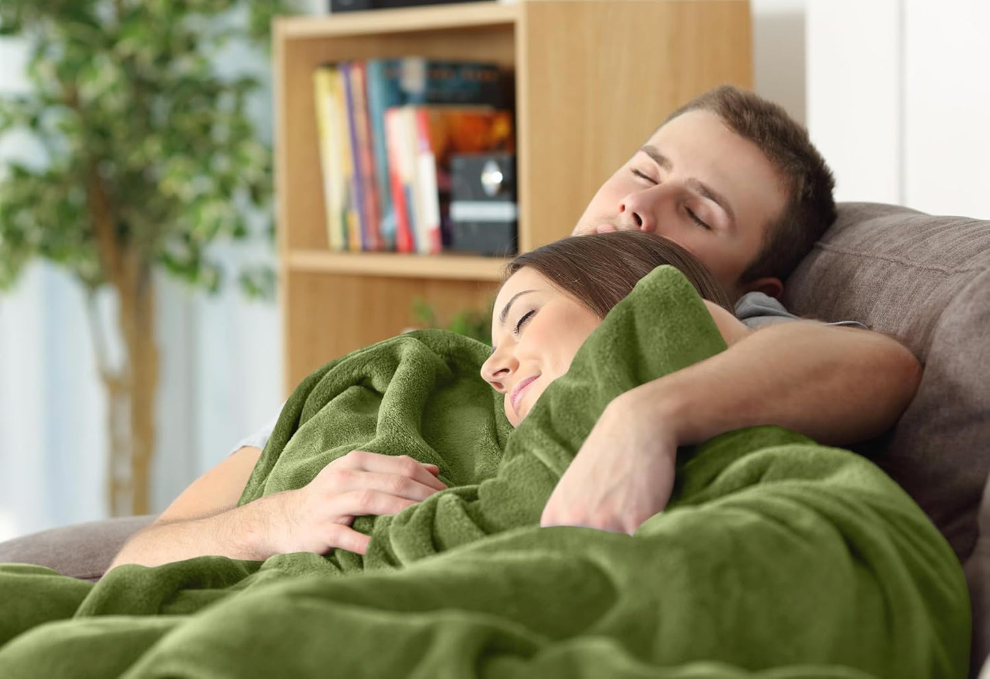 Utopia Bedding Fleece Blanket - Ultra Soft & Warm Twin Size Olive (60x80 Inches) | Cozy All-Season Home Decor Gift