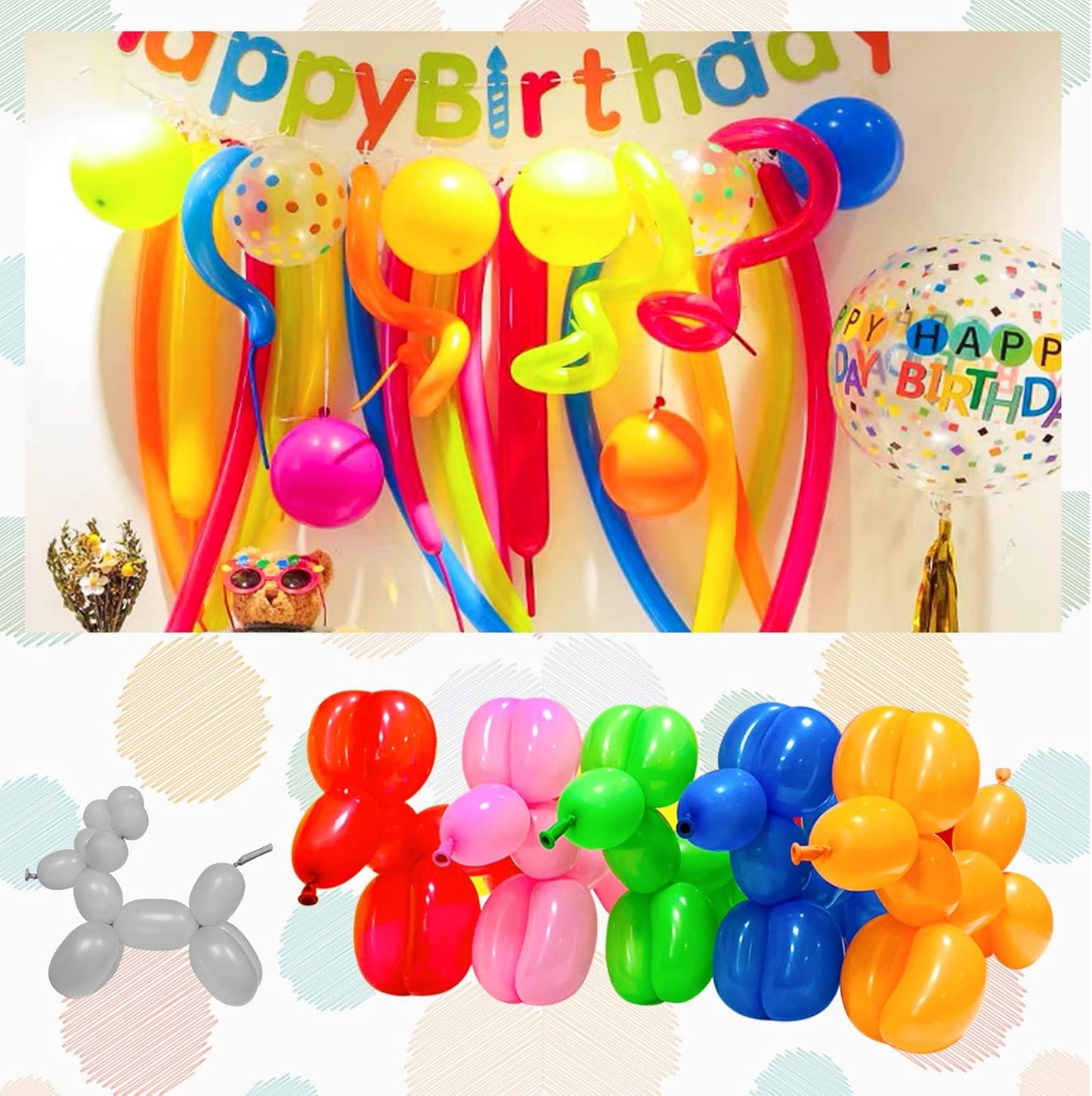 Skiennix 100 Pcs Skinny Silver Balloons - Perfect for Weddings & Birthday Parties