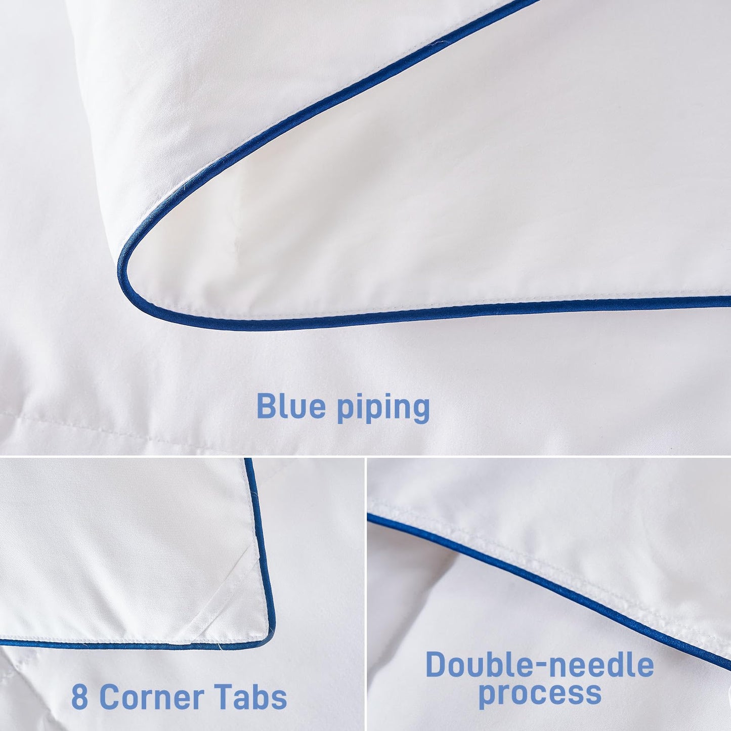 Ankwos White Down Alternative Comforter Soft, Fluffy, and Cozy All Season Bedding, Machine Washable, Hypoallergenic Duvet Insert Oeko-TEX Certified (King, 106 x 90 inches)