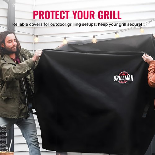 Grillman BBQ Grill Cover - Heavy Duty Waterproof & Weather Resistant - 30 Inch Black for Gas Grills