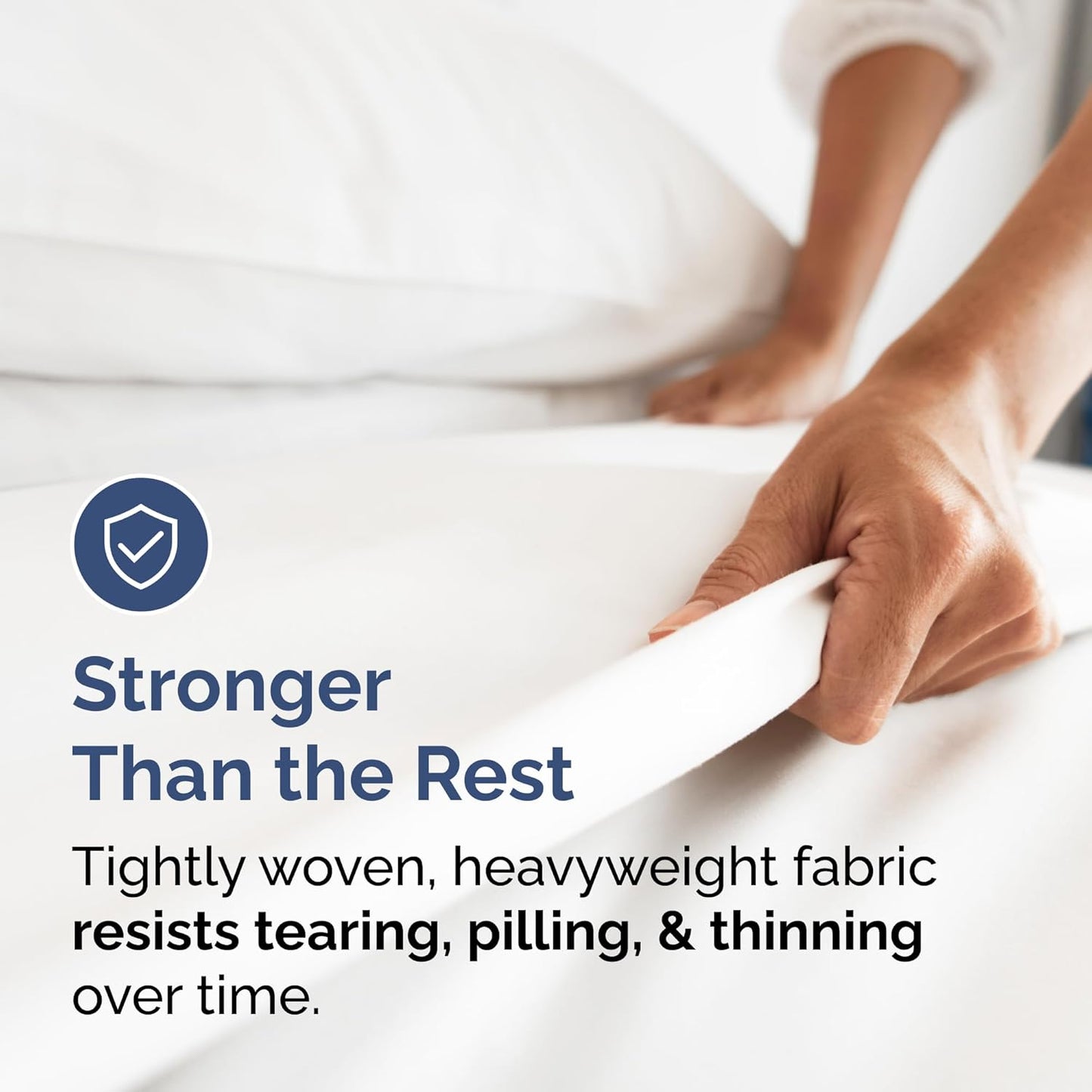 Skiennix Extra Thick Twin Size 3-Piece Sheet Set | Luxury Hotel Quality, Ultra-Soft & Wrinkle-Free - White