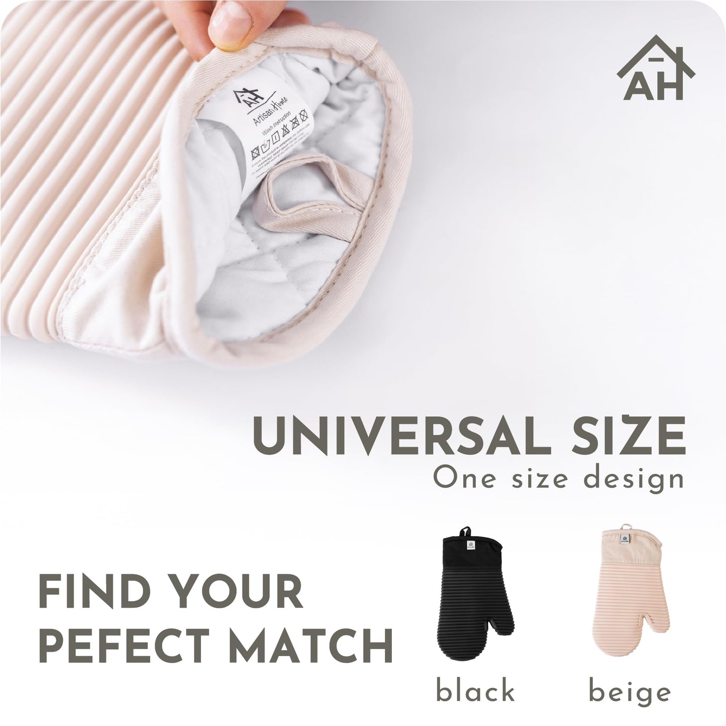Extra Long Silicone Oven Mitts and Pot Holders Sets | Heat Resistant 500°F BPA-Free Food Grade Silicone Hot Pads & Kitchen Mittens | 4-Piece Set of Oven Gloves & Potholders for Kitchens.