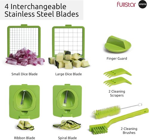 Fullstar Vegetable Chopper & Slicer - Multifunctional Crocodile Onion Cutter | Cool Kitchen Gadget