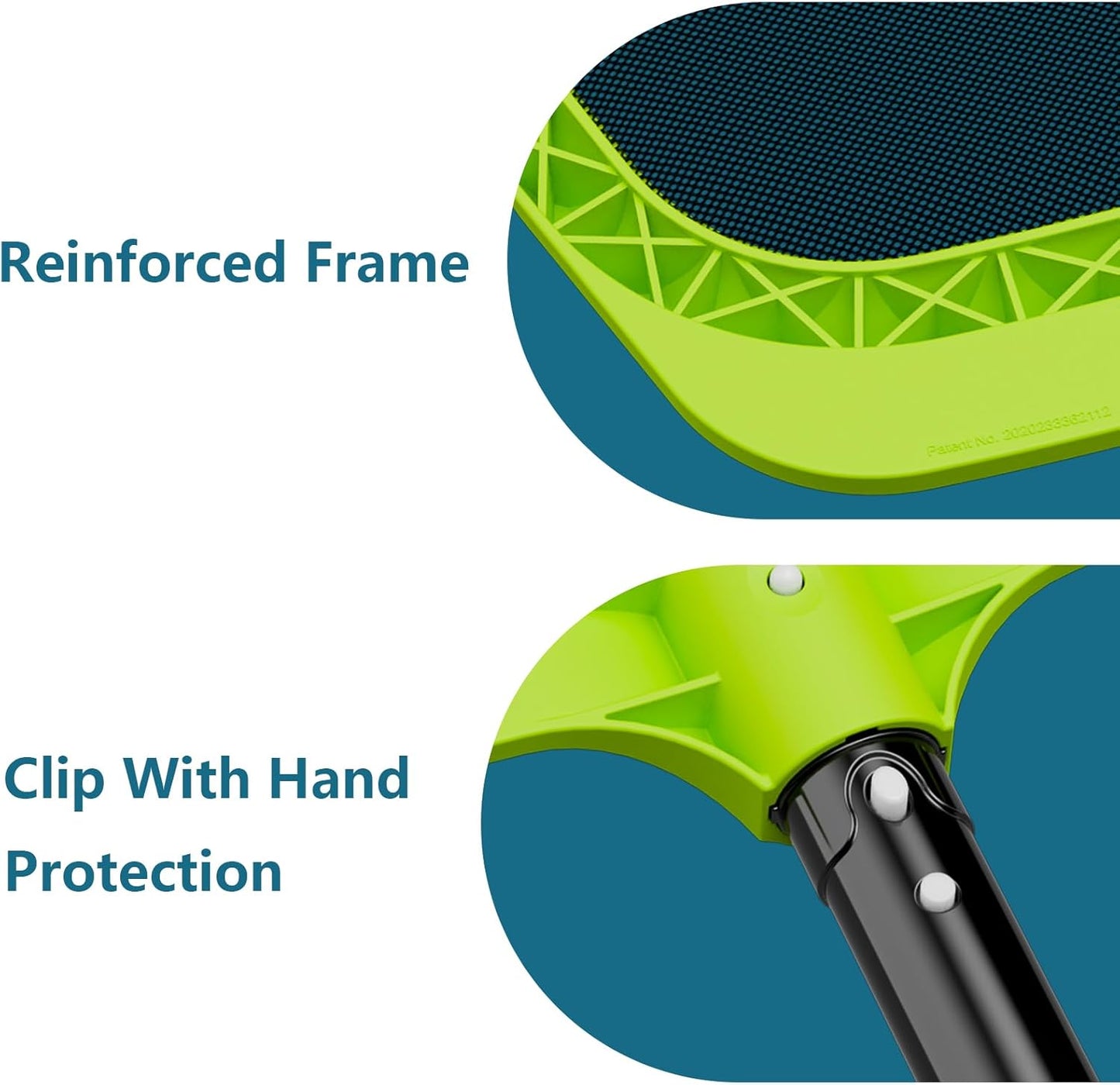 Sepetrel Pool Skimmer Net - Heavy Duty Nylon Leaf Rake for Spa & Swimming Pool Cleaning | Durable Frame