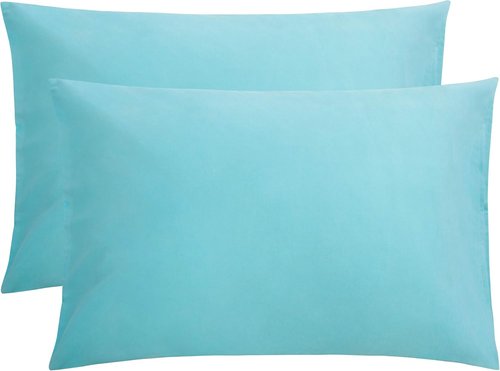 FLXXIE Pillow Cases - Soft Microfiber Queen Pillow Covers with Envelope Closure | 2-Piece Set, Aqua 20x30