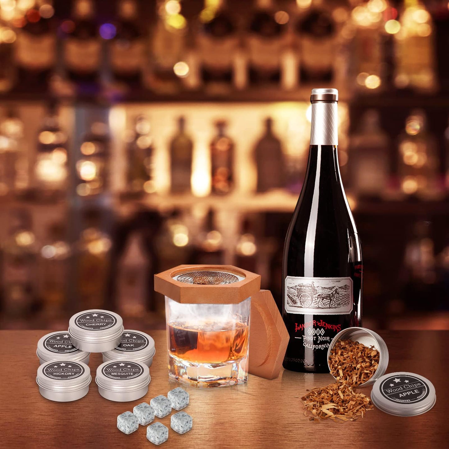 WEICHA Bourbon Whiskey Gifts for Men Dad - Cocktail Smoker Kit with Torch, Birthday Anniversary Unique Gifts for Father Boyfriend Husband Grandpa, Smoked Bourbon Kit, Mens Gifts Ideas