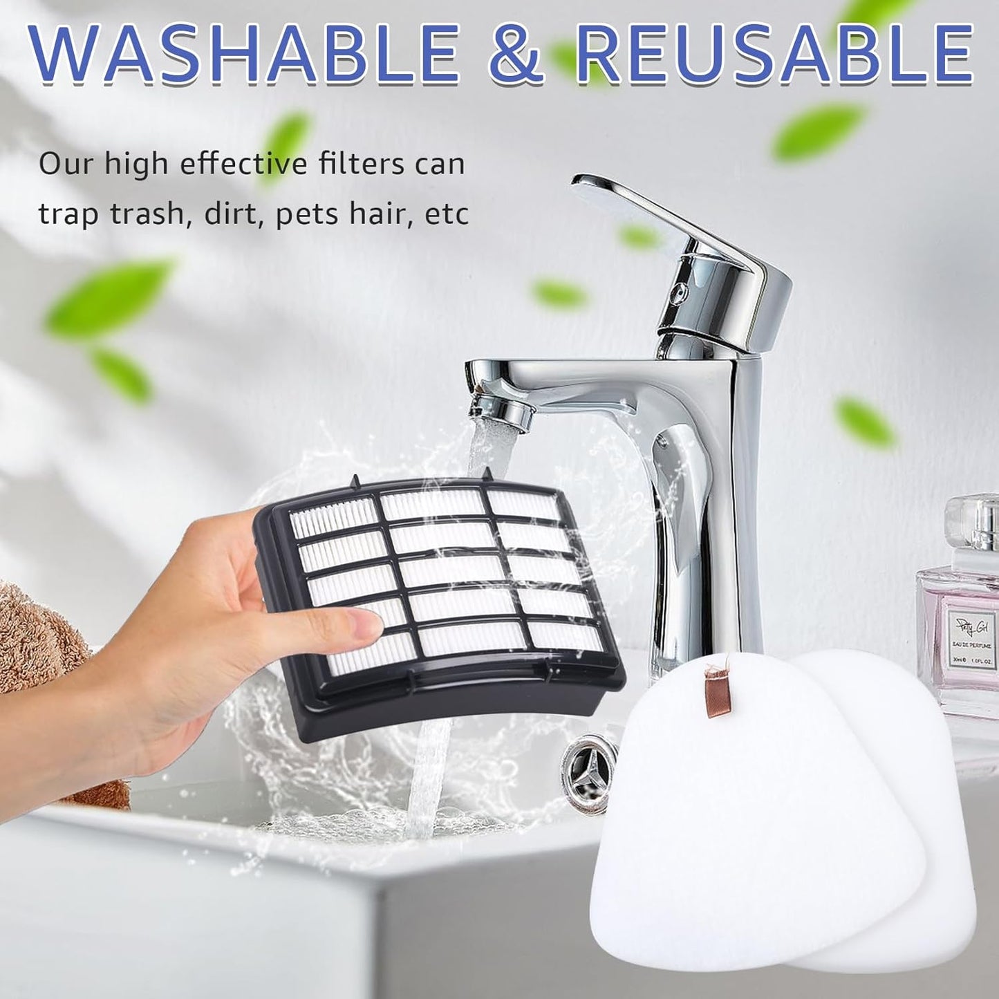 Shark HEPA & Foam Filter Set - 1 HEPA + 4 Foam & Felt Filters for Navigator Lift-Away NV350 Series