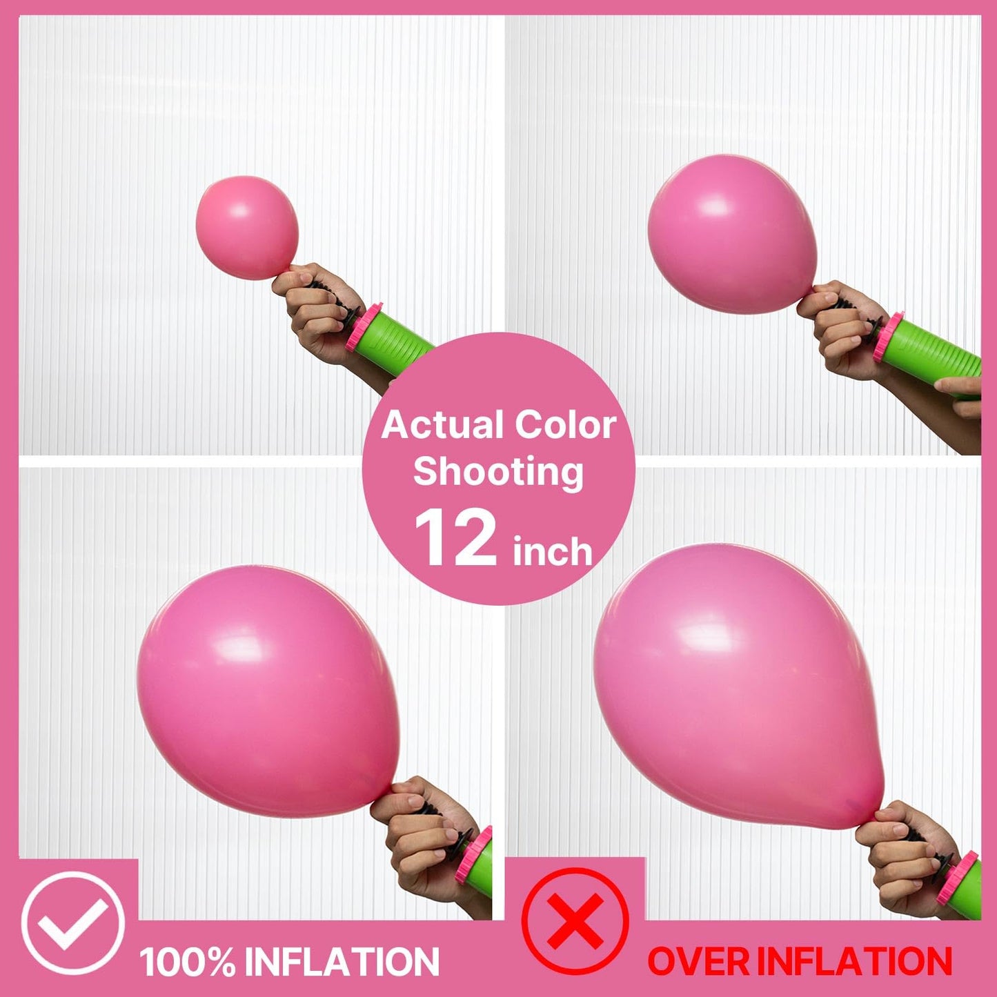 PartyWoo Hot Pink Balloons 140pcs Different Sizes of 18 12 10 5 Inch Magenta Fuchsia Dark Pink Balloon Arch Kit Garland for Wedding Girl Baby Shower Princess Birthday 1950s Party Decorations Pink-Y01