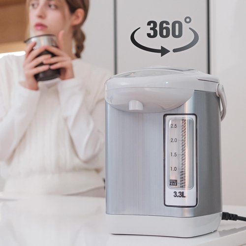 CUCKOO Electric Hot Water Urn Pot Dispenser 3.3L (111 Oz), Safety Lock, Rotating Base, Instant Auto Boiler and Warmer, for Tea & Coffee