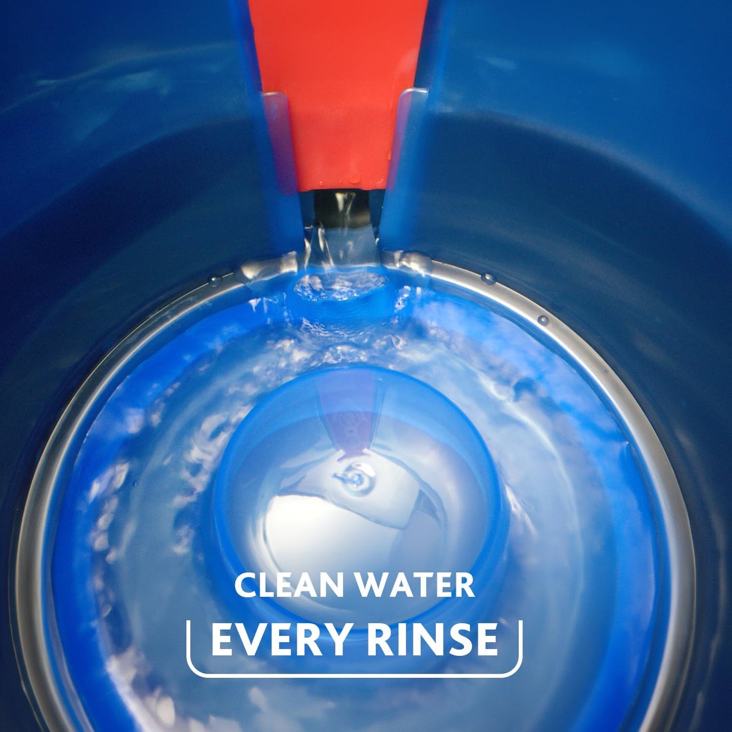 O-Cedar RinseClean Spin Mop & Bucket System - Includes 2 Extra Mop Heads | Cleans with Water & Eliminates 99% of Bacteria