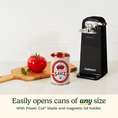 Cuisinart Electric Can Opener - One-Touch Operation with Magnetic Lid Holder | Easy Clean Design, Black