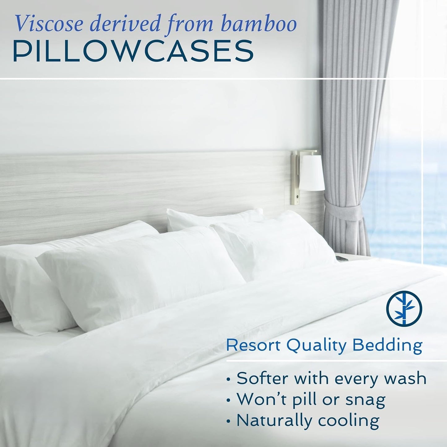 Queen King Bed Sheet Sets by Luxury Hotel | Ultra Soft, Breathable & Cooling - 4PCS in Navy, King Size