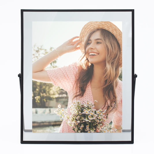 MIMOSA MOMENTS Black Metal Floating 8x10 Picture Frame