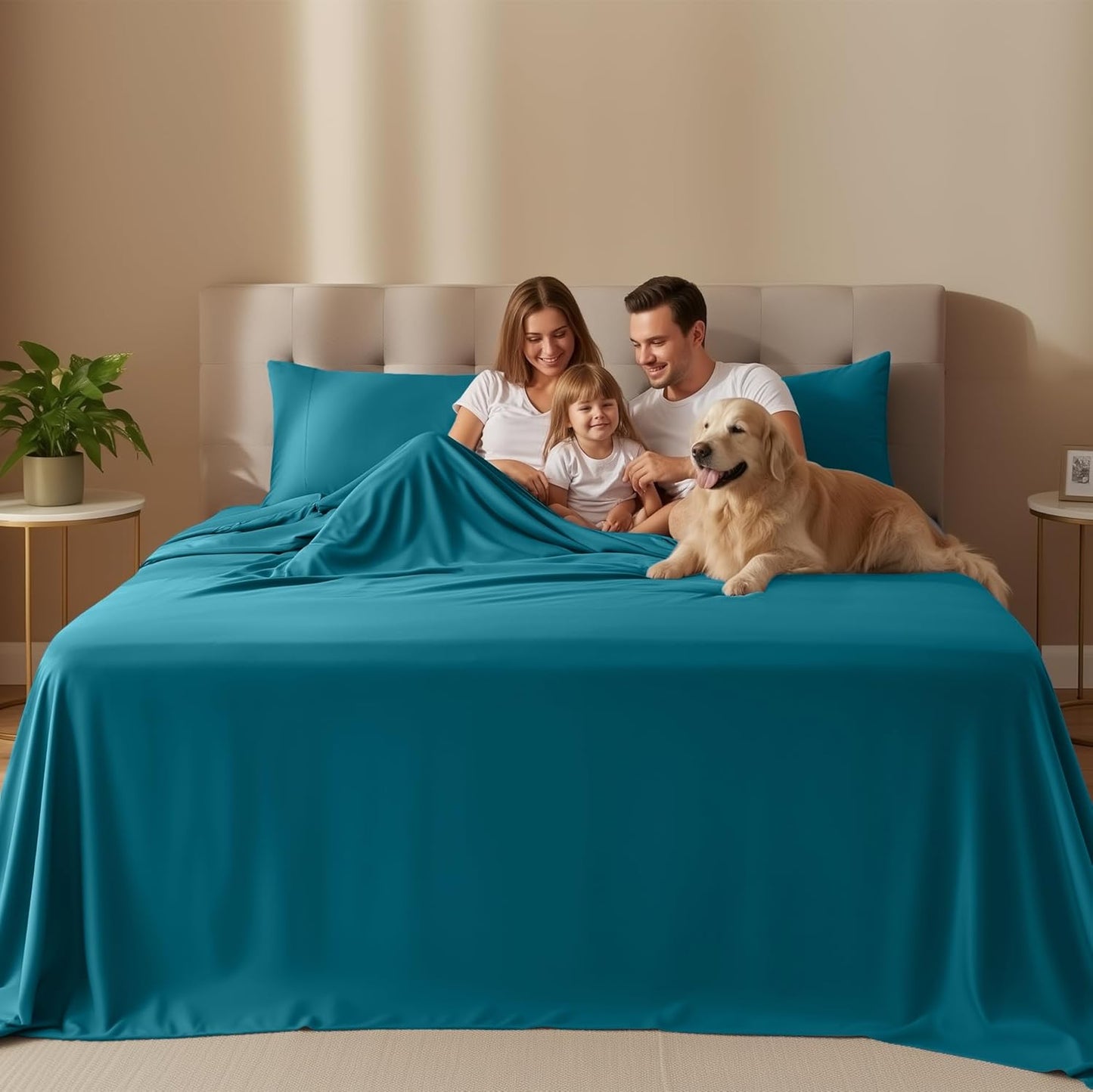 Utopia Bedding Twin Sheet Set - Soft & Breathable 3-Piece Microfiber Bed Sheets | Denim Blue