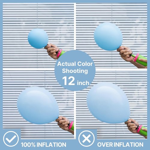 **PartyWoo Light Blue Balloons - 100pcs 5-Inch Mini Pastel Balloons for Baby Showers & Celebrations**