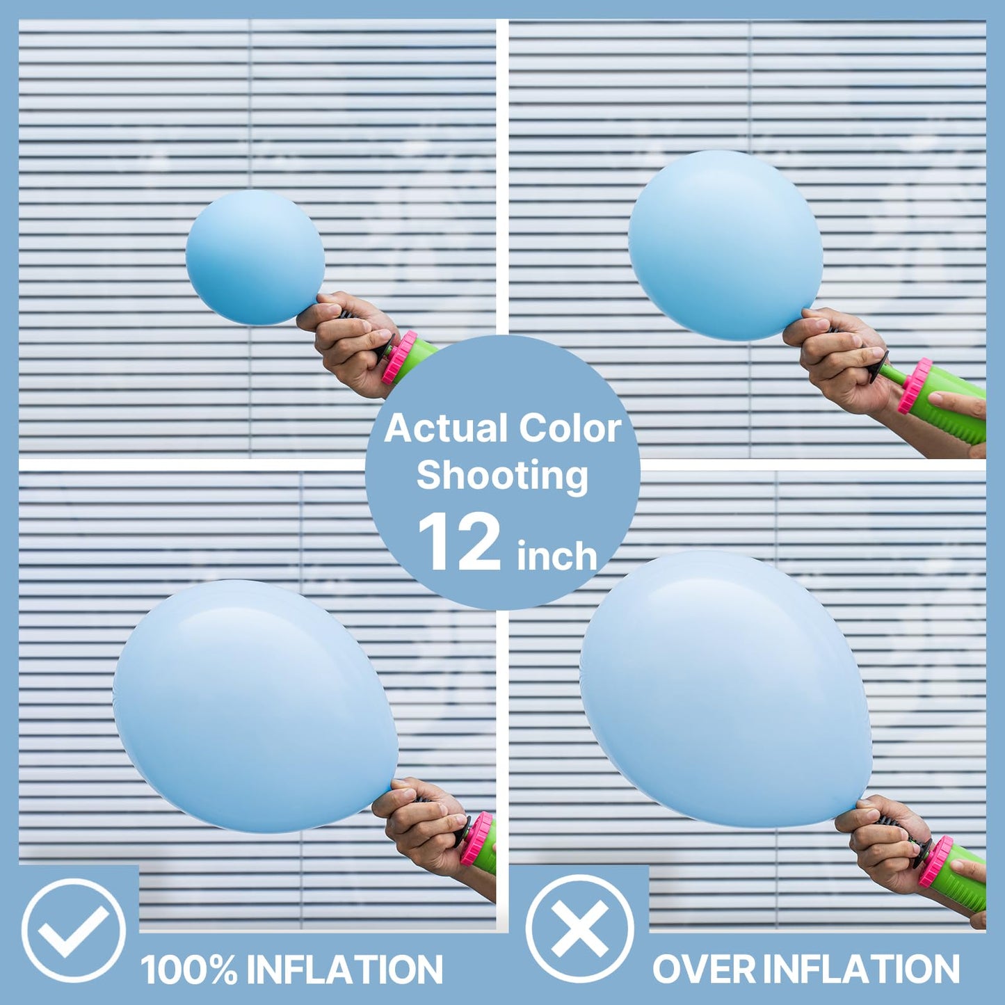 PartyWoo Light Blue Balloons 100pcs 5 Inch Small Mini Baby Pastel Sky Aqua Blue Balloons for Graduation Baby Shower Gender Reveal Weddings Anniversary Birthday Bachelorette Party Decorations Blue-Y4