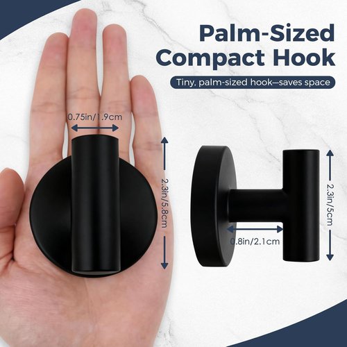 Heavy Duty Suction Cup Hooks by [Brand Name] - Removable Shower & Towel Hooks for Glass, Tile, Mirror | 4 Pack (Black)
