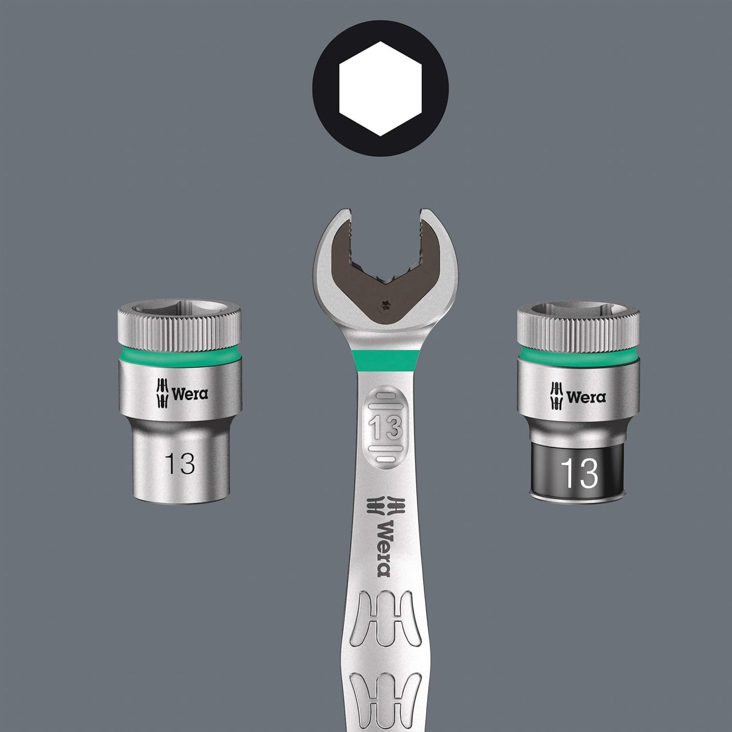 Wera 8100 SA 6 Zyklop Metric Speed Ratchet Set - 28 Piece, 1/4" Drive for Efficient Fastening