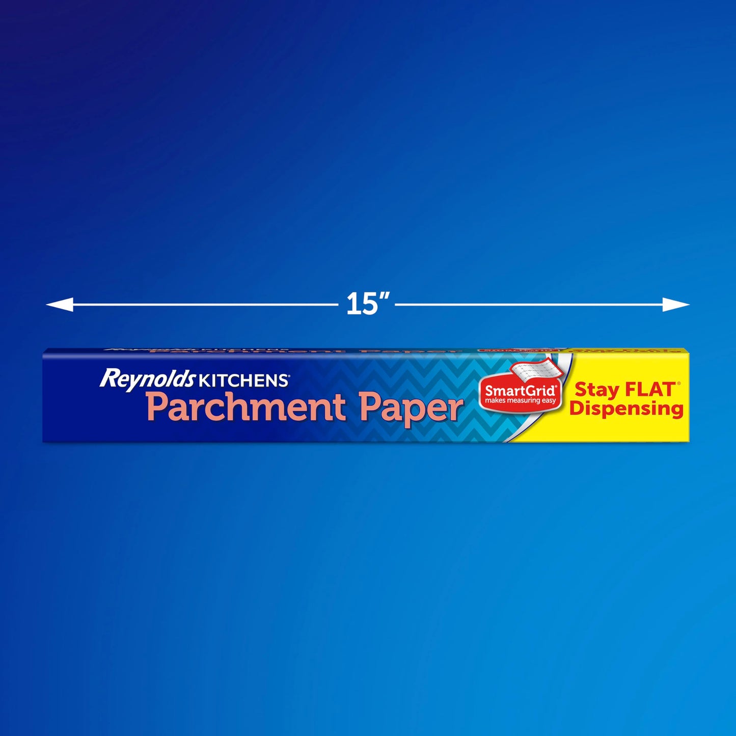Reynolds Kitchens Stay Flat Parchment Paper Roll, Non Curling Baking Parchment Paper for Baking and Cooking, Oven Safe up to 425 Degrees, 36 Feet x 15 Inches, 45 Total Sq. Ft.