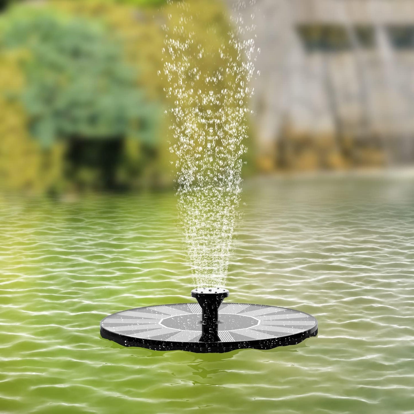 Skiennix Solar Fountain Pump - 1.4W Water Fountain with 6 Nozzles for Bird Bath, Garden, Pond, Pool