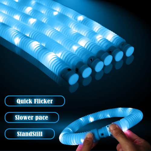 ERGDUTNK Blue 12PCS Glow Sticks Stocking Stuffers Party Favors-Glow in The Dark Party Supplies for Kids and Adults, Perfect for Festivals, Birthday Parties, Raves, Concerts, and Camping Decorations