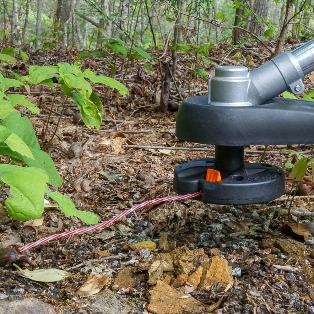 Weed Warrior Pulverizer Trimmer Line - 0.065" Diameter, 100' Length, Red Core/Silver Tips