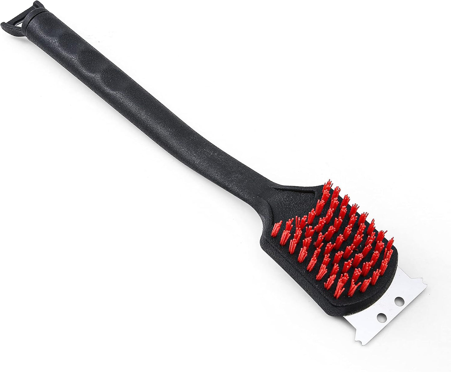 Kingsford Grill Cleaning Brush - Heavy Duty BBQ Tool with Nylon Bristles & Scraper | 17 Inch, Rubber Handle
