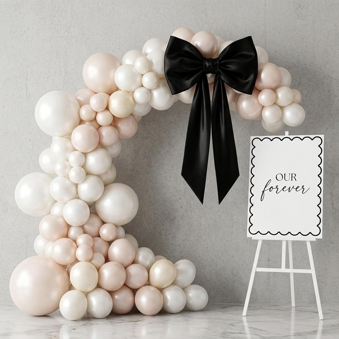 RUBFAC Pearl White Balloons - 120pcs 12-Inch White Latex Balloons for Parties & Weddings