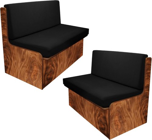 BIETYONE RV Dinette Cushion Covers - Stretchable Slipcovers for Camper Furniture | 2 Backrest & 2 Bench Covers (Black)