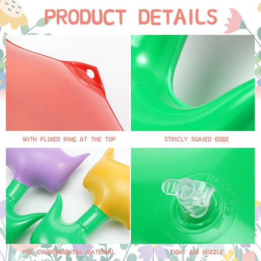12 Pieces 12 Inch Spring Inflatable Decor Large Tulip Flower Inflatable Hanging Ornaments Easter Spring Yard Decoration Indoor Outdoor Colorful Tulips for Yard Home Birthday Party Decor