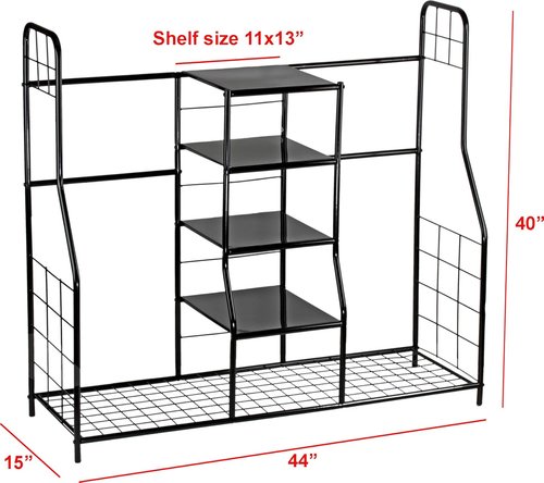 Home-it Golf Organizer Extra Large - Dual Storage Solution for Golf Bags, Clubs, Balls & Accessories