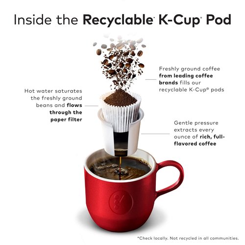 Caribou Coffee Decaf K-Cup Pods - Medium Roast Single-Serve Coffee | 96 Count (Pack of 4)