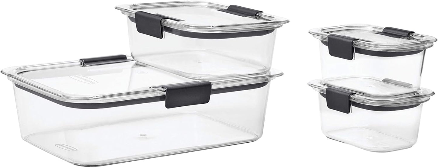 Rubbermaid Brilliance Food Storage Containers - Leak-Proof & Airtight Lids | 10-Piece Set