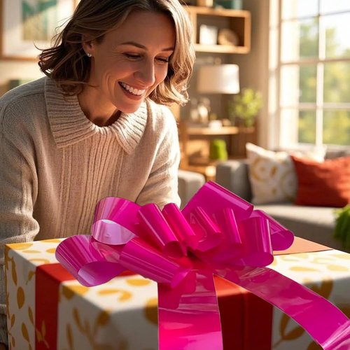 Big Car Bow - 30-Inch Giant Pink Christmas Bow for Gift Wrapping & Special Occasions
