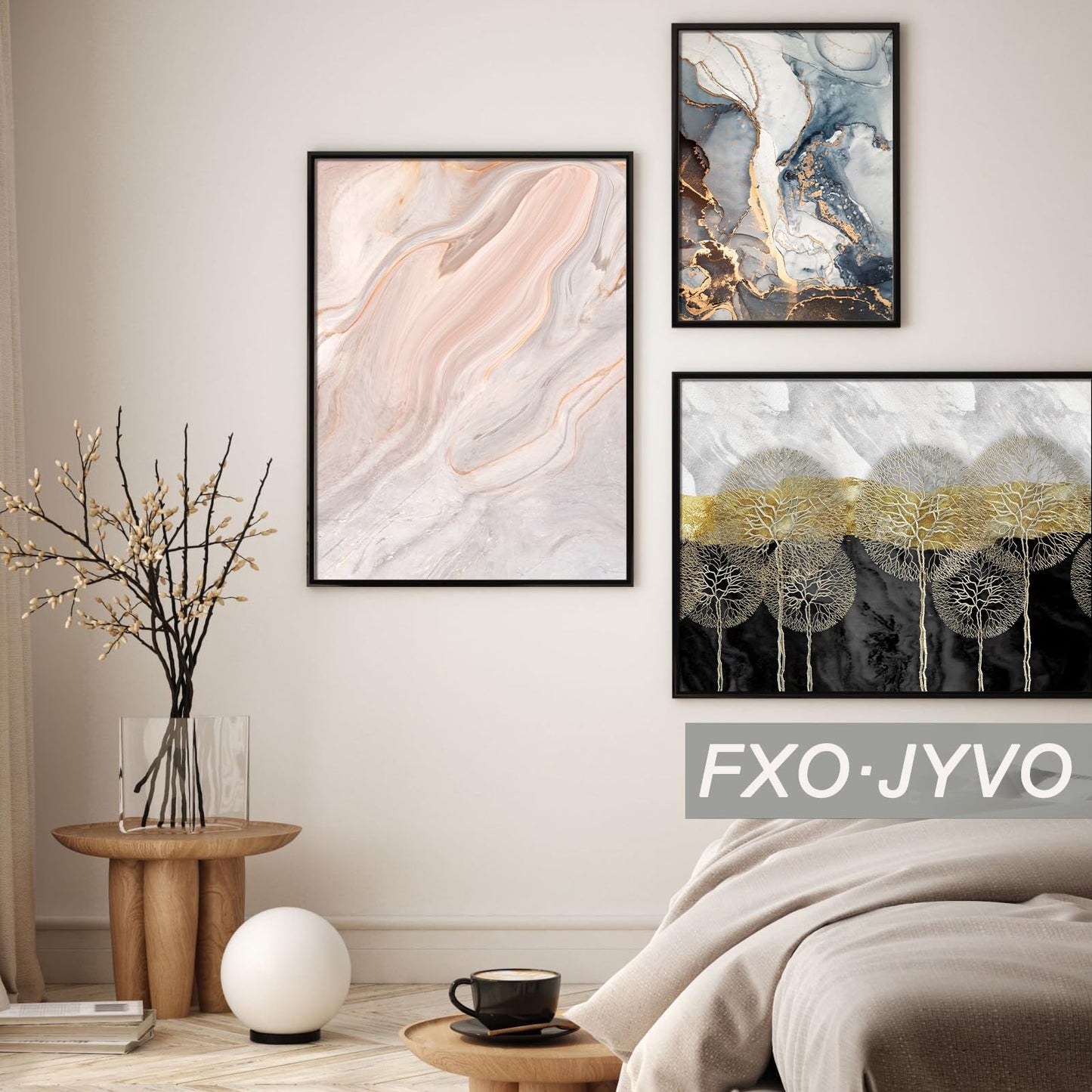 Fxojyvo 16x20 Picture Frame Set of 6, Display Poster 11x14 with Mat or 16 x 20 Without Mat, Light Weight and High Transparent 16 by 20 Frame for Wall - 6 Pack/Black/16 x20