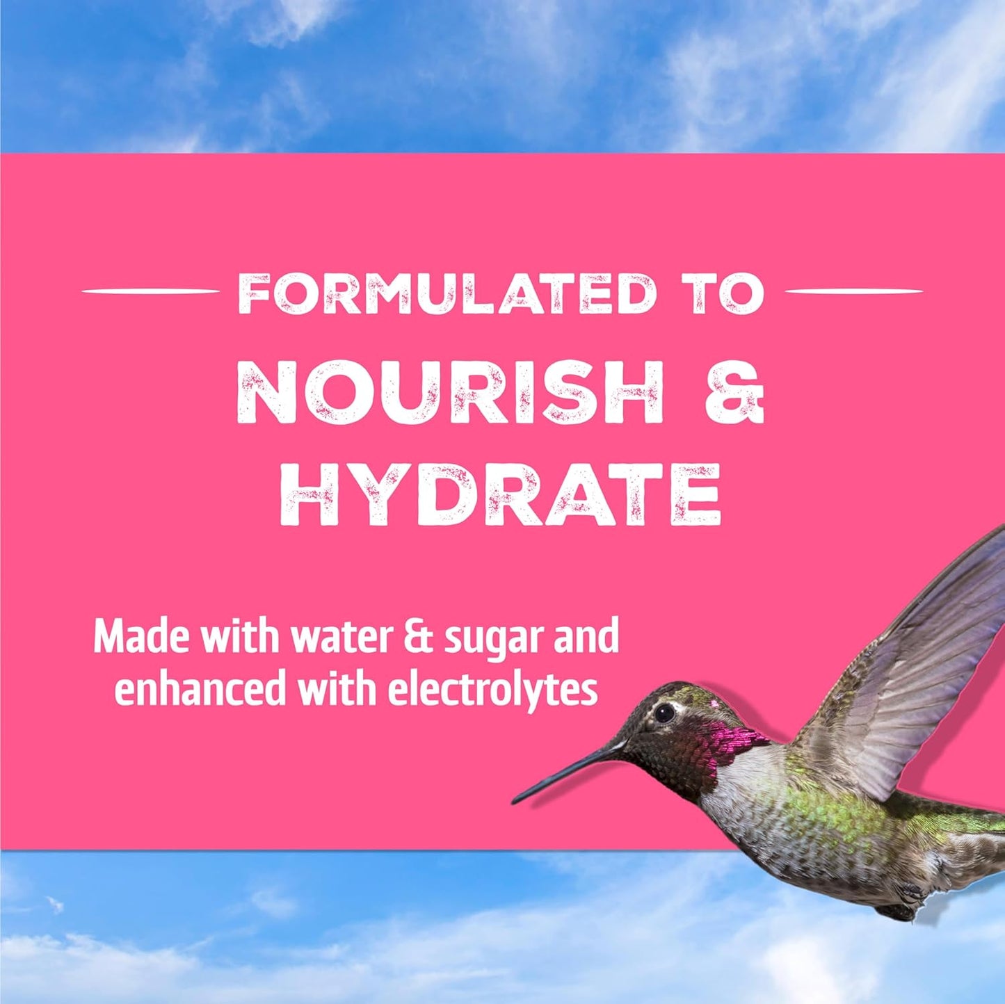 Pennington Hummingbird Nectar - Ready to Use, Naturally Colored with Electrolytes | 64 oz Bottle
