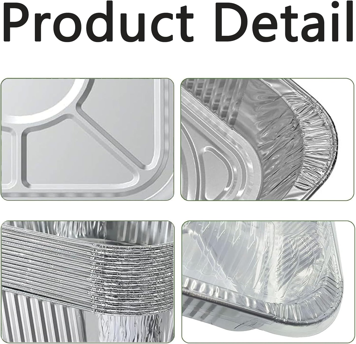 20 Pack Aluminum Foil Pans by [Brand Name] - 8-Inch Square Baking Trays with Lids for Easy Takeout