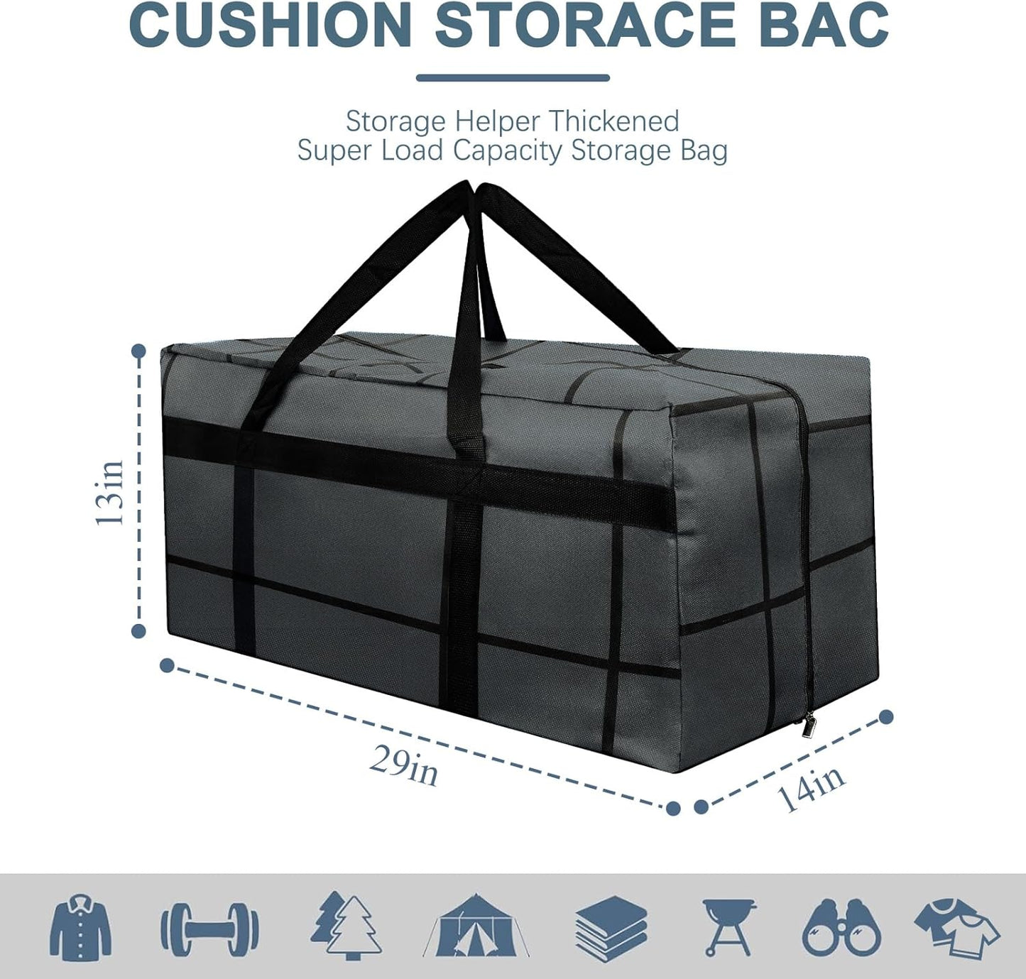 Skiennix Extra Large Heavy-Duty Moving Bags - Waterproof & Foldable Storage Totes | 4-Pack with Zippers