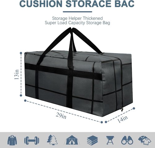 6Pack Heavy-Duty Moving Bags - Extra Large Waterproof Storage Totes with Zippers & Reinforced Handles