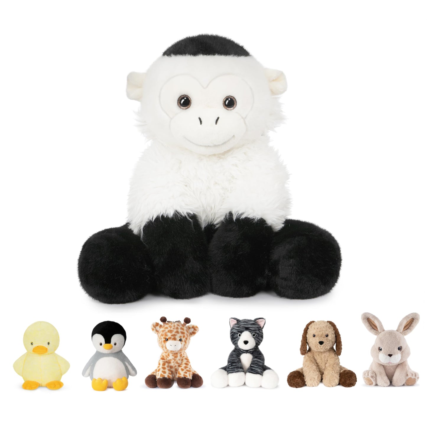 Niuniu Daddy 14" | 3.5 Pound Monkey Weighted Stuffed Animal for Kids Adults, Heavy Capuchin Monkey Pillowfort Plush Toys, Weighted Beads for Stuffed Animals Body Pillow for Birthday Holiday Christmas